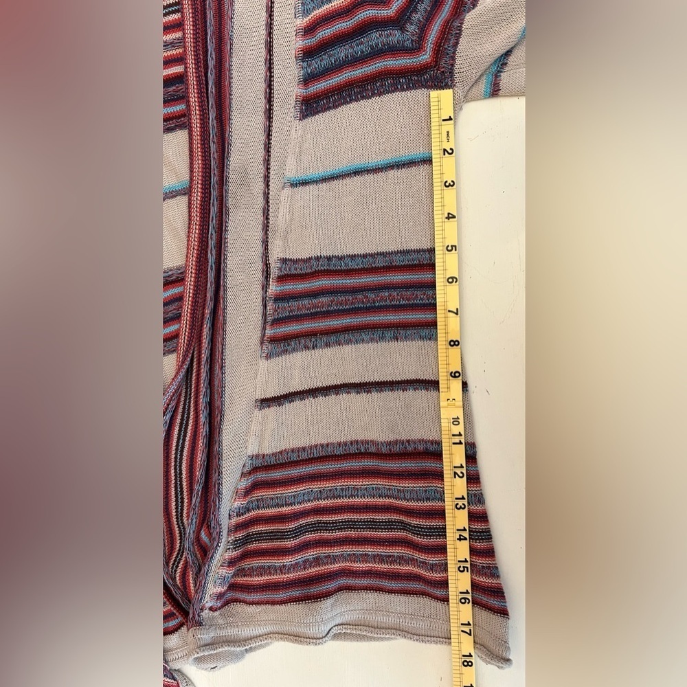 Women’s Billabong Multicolor Striped Open Cardigan Size M Western Cowgirl Boho - Picture 11 of 11